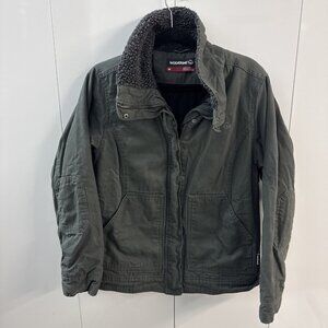 Wolverine Ethelwood Jacket Gray Sherpa Collar Zip‎ Snap Insulated Sz M